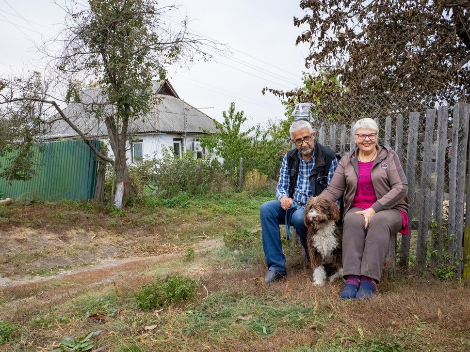 Irina s manželom Vladimirom v Kutsivke.