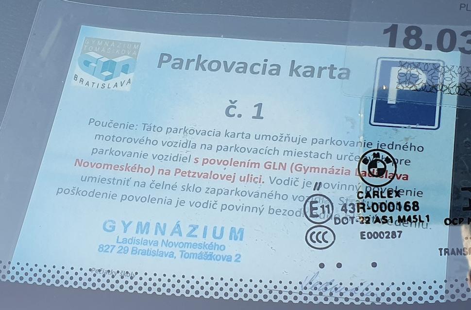 Parkovacie karty pre motorizovaných účastníkov programu