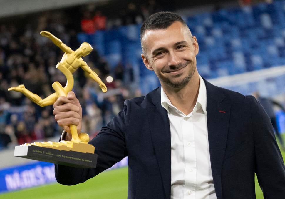 Ivan Schranz po prevzatí ceny za najlepšieho strelca na EURO 2024.