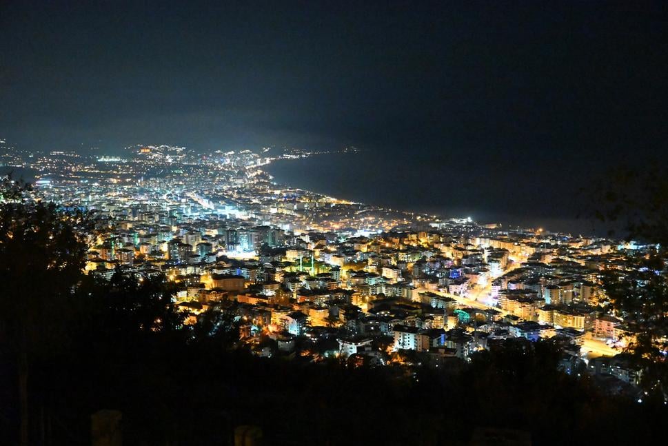 Alanya - večerná vyhliadka