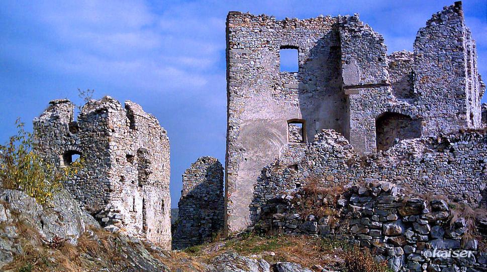 Vstup do predhradia s pozostatkami veže a bašty, obdĺžnikových okien a delových strieľní