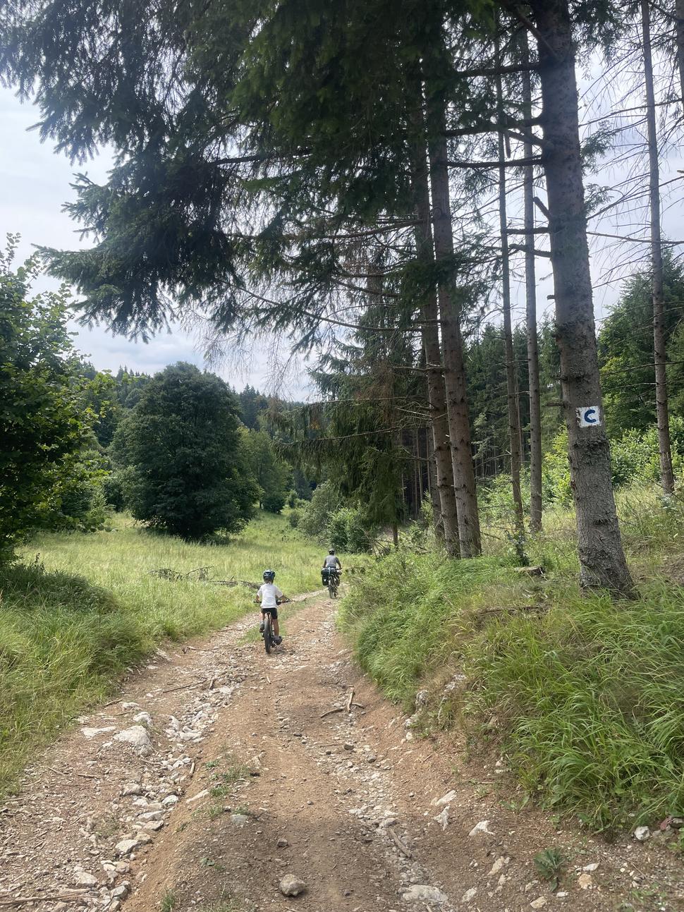 Pod Dedečkovou chatu opúšťame Zelenú stuhu Horehronia a púšťame sa po cyklo do Valaskej.
