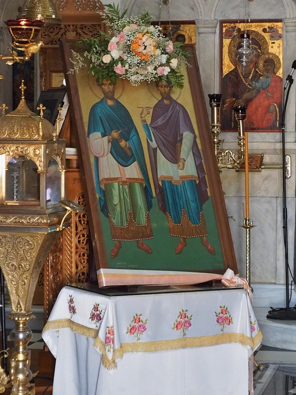 Ikona sv. Kozmu a Damiána