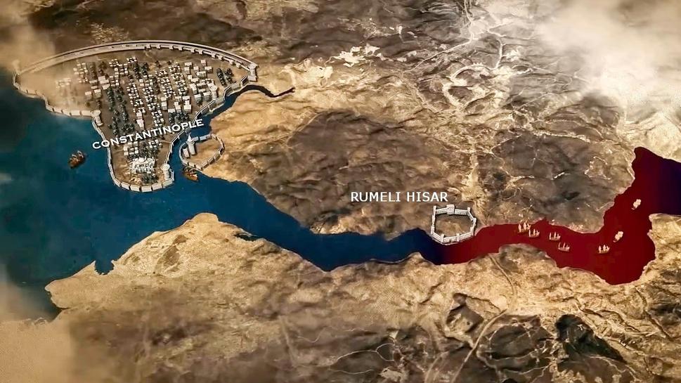 Pevnosť Rumeli Hisari bola postavená Mehmedom II. na strategicky výhodnom mieste, na najužšom mieste - "hrdle" Bosporu.