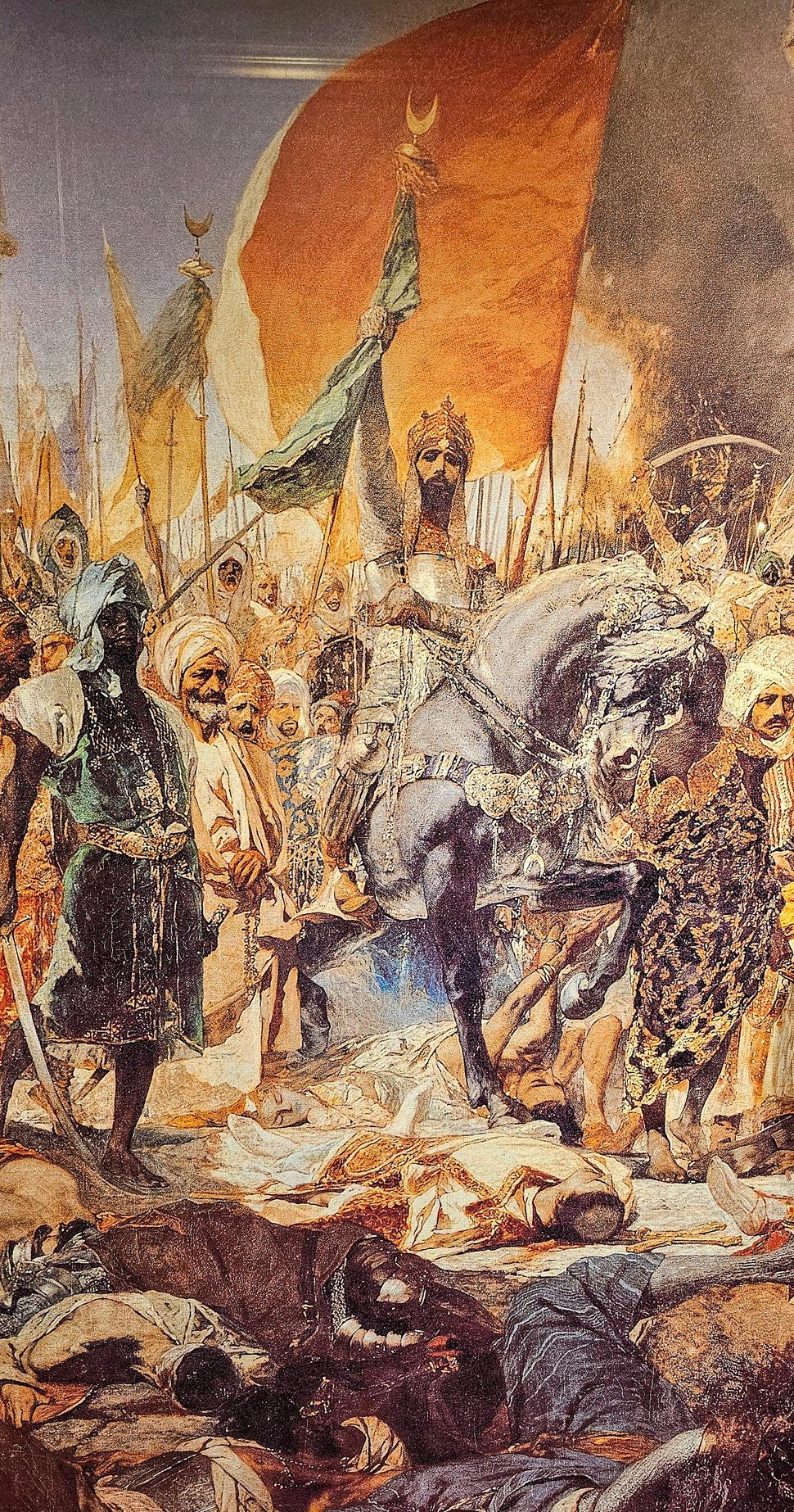 Vstup sultána Mehmeda II. do Konštantínopolu 29. mája 1453. Časť obrazu Benjamina Constanta (1876) - Živé múzeum histórie (Hisart Canli Tarih Müzesi) (zdroj: Vlado Benčík)