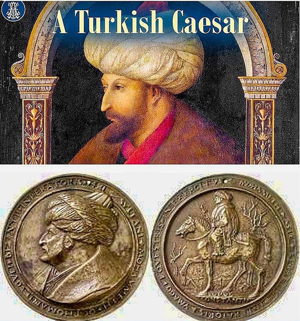 Medaila, označujúca Mehmeda II. ako cisára byzantského.