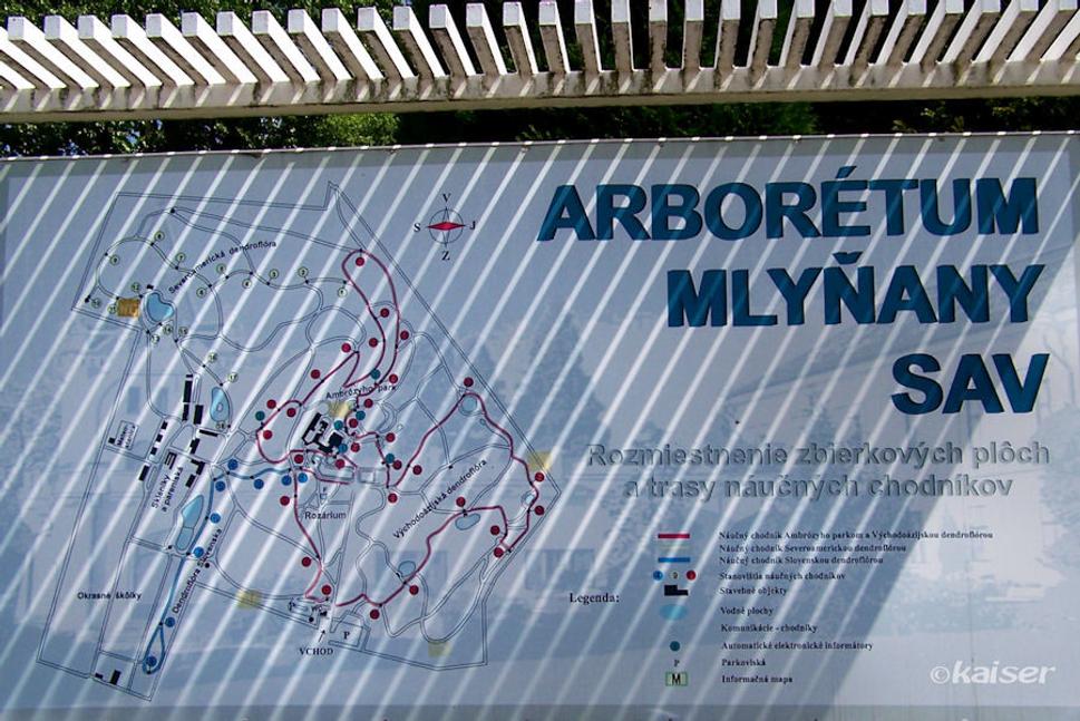 Informačná mapa náučného chodníka Ambrózyho parkom
