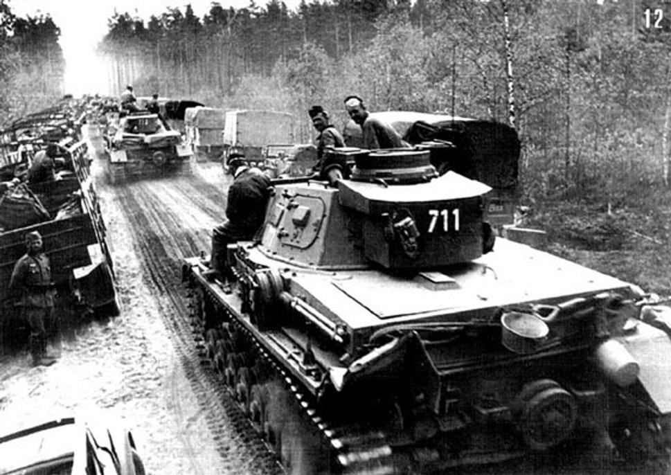 Nemecké jednotky v pohybe. Začiatok júla 1941, 6. tanková divízia