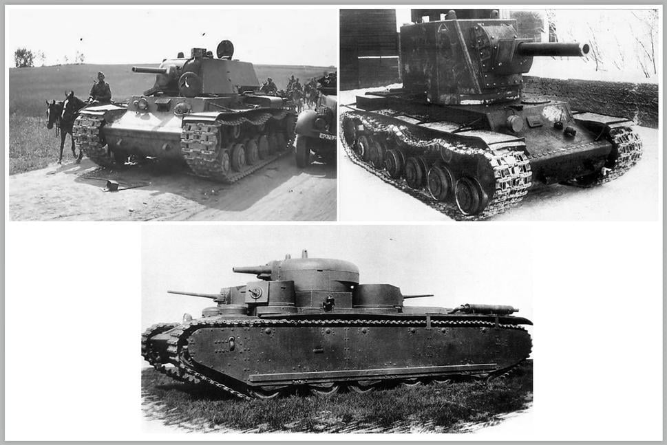 Sovietske ťažké tanky z obdobia jún / júl 1941 - KV-1, KV-2 a T-35
