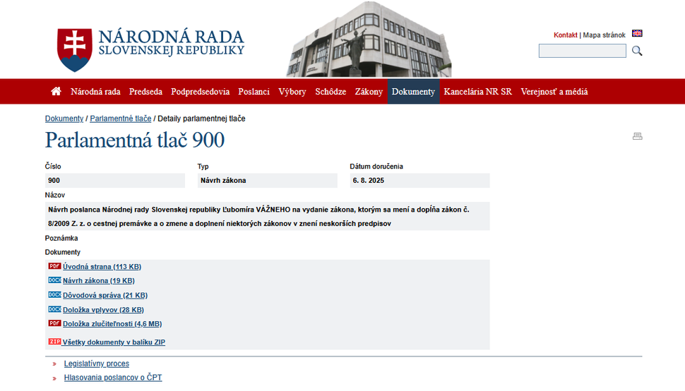 Parlamentná tlač 900