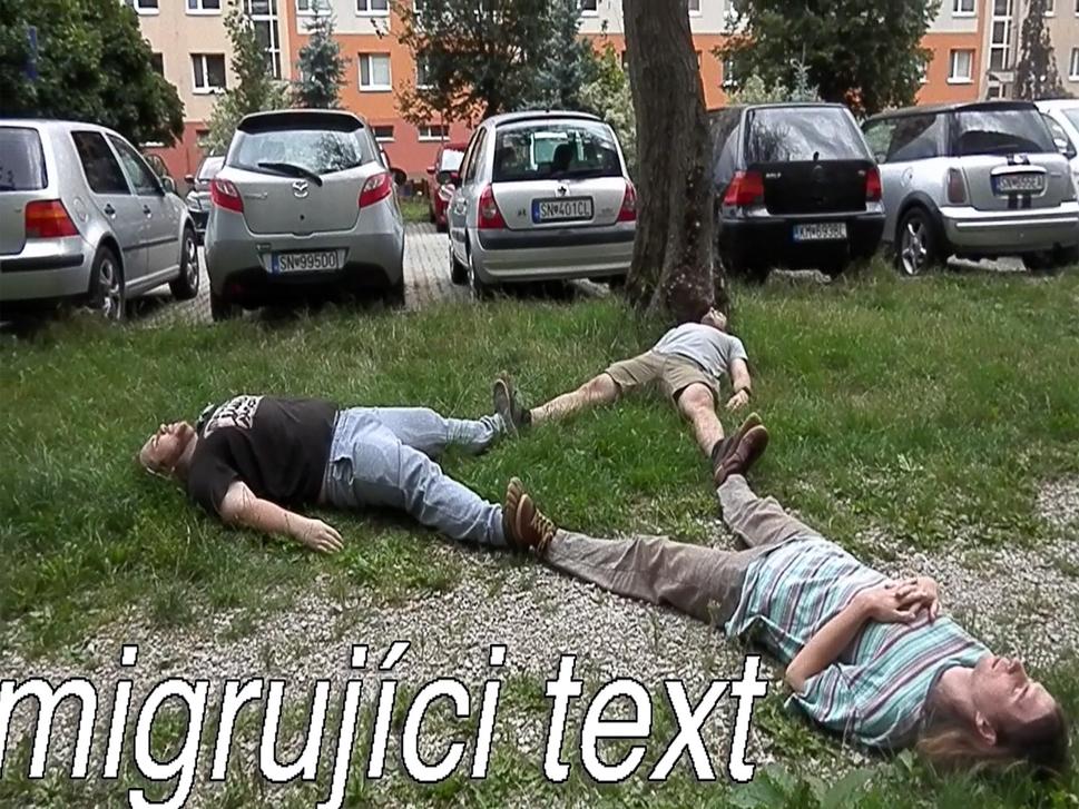 migrujíci text