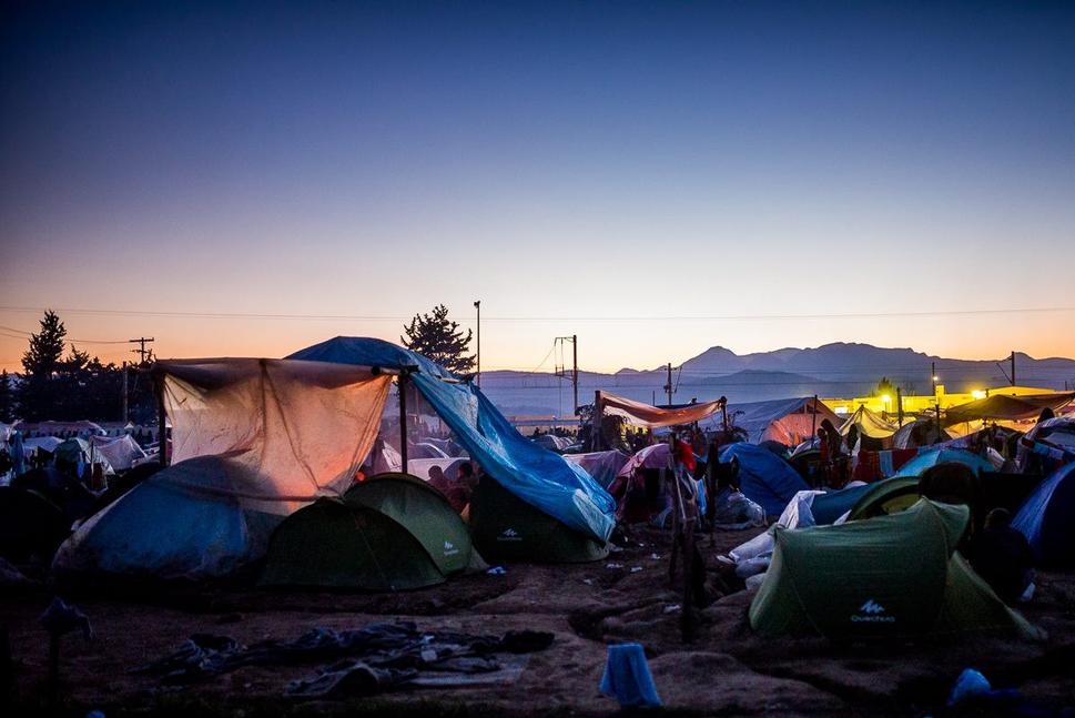 Tábor Idomeni. Ilustračné foto.