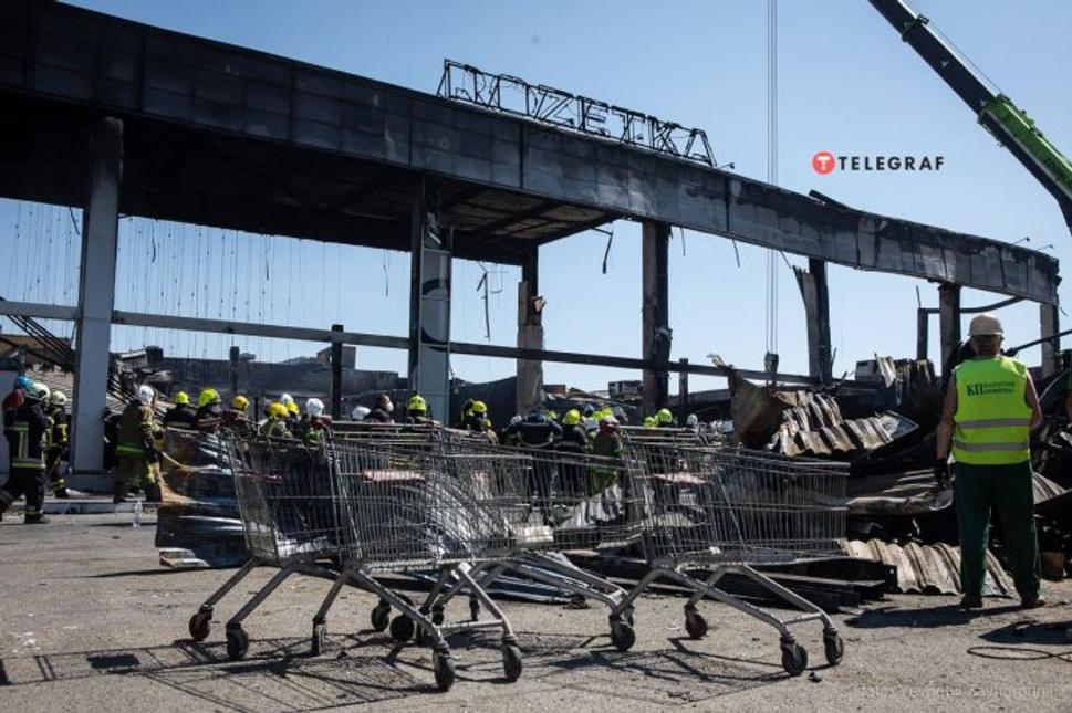 Nakupný centrum po ruskej vojenskej operacií