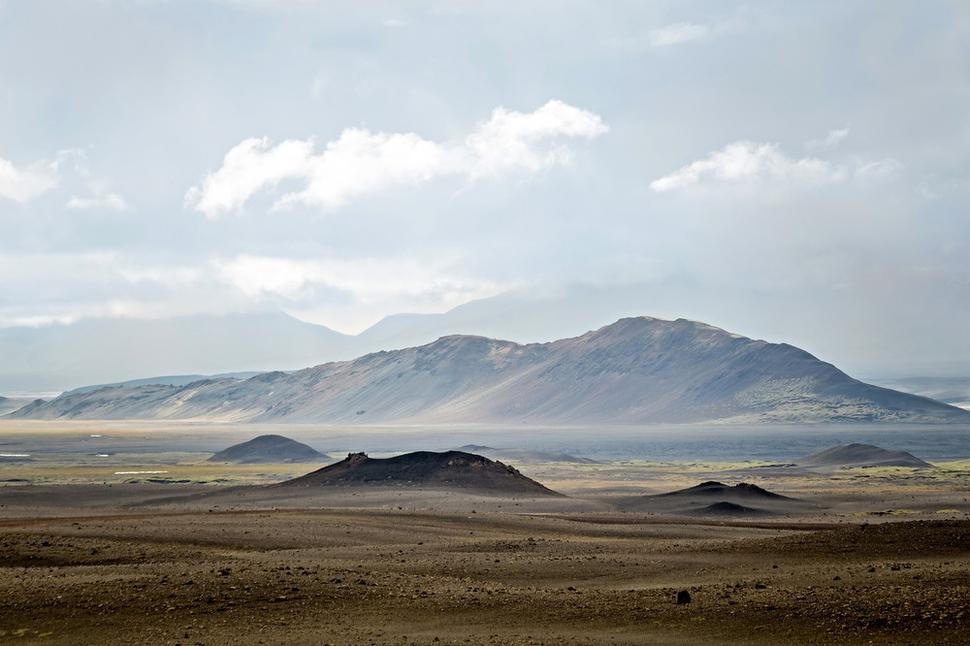 Krajina pri jazere Mývatn