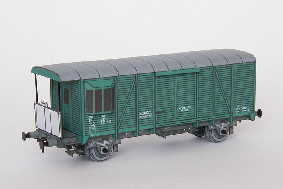 Služobný vozeň radu Da (1:87, Luboslav Šléska, free model na webe autora konštrukcie)