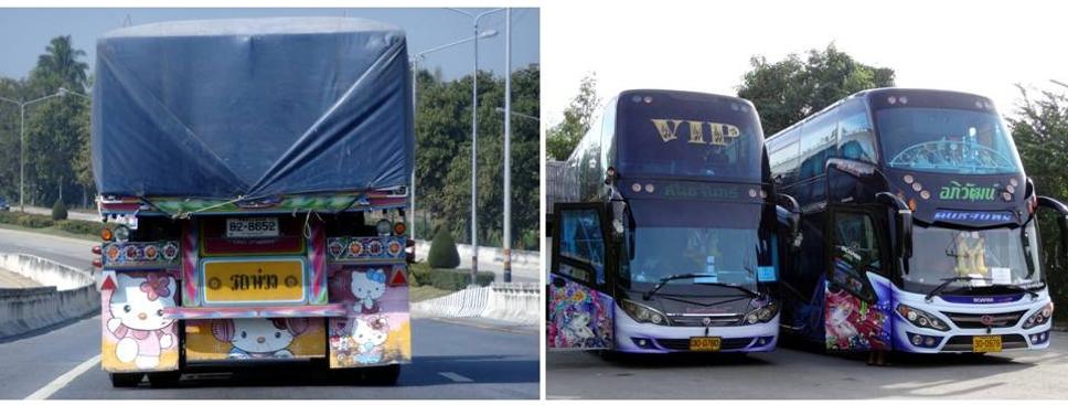Pekne zdobené nákladné autá, linkové aj turistické autobusy. Človek sa niekedy nevie vynadívať