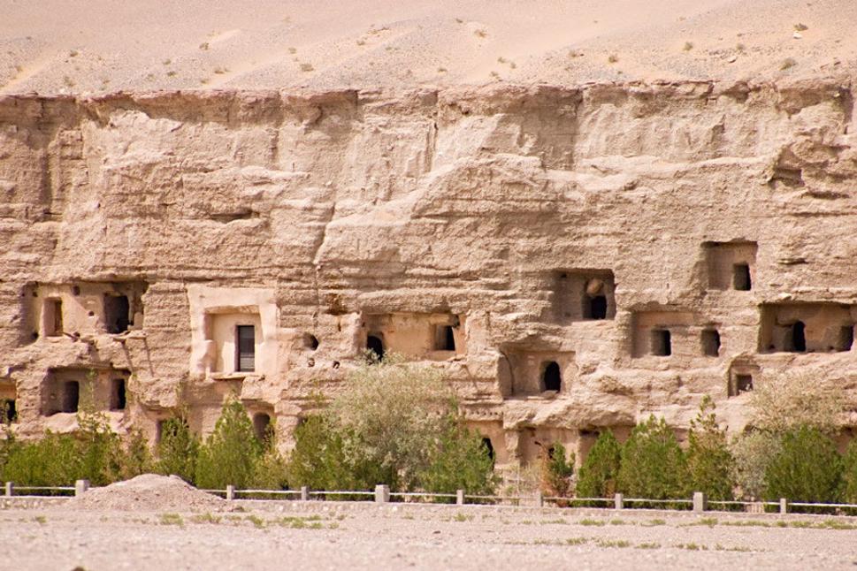 Mogao jaskyne vyhĺbené do pieskovca