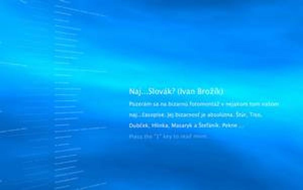 Takto to vyzerá v praxi. Text prichádza a odchádza rotovaním.
