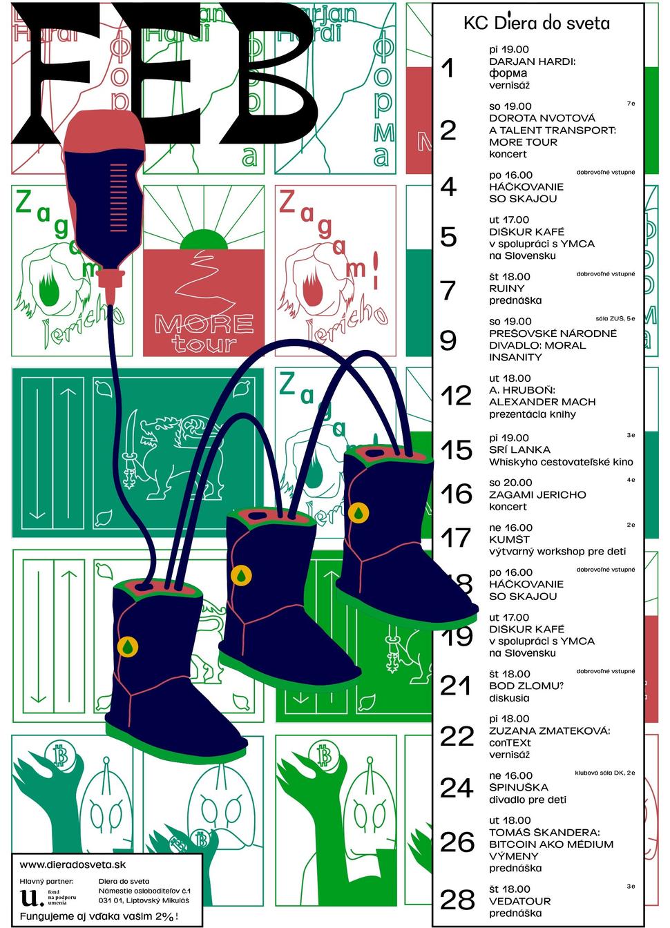 • Diera do sveta - programový plagát - február 2019. •