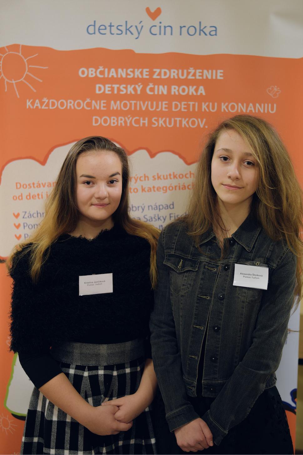 Víťazi Detského činu roka 2018 v kategórií Pomoc ľuďom - List napísala Kristína Jančíková a skutok vykonal kolektív žiakov 7. triedy, ZŠ Júliusa Juraja Thurzu, A. Bernoláka 20, Detva