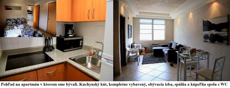 Apartmán, v ktorom sme spali 4 noci