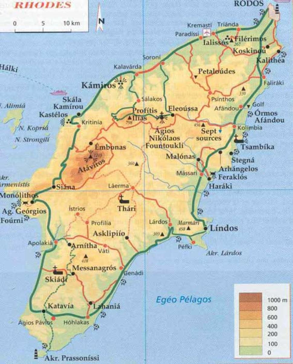 Rodos mapa