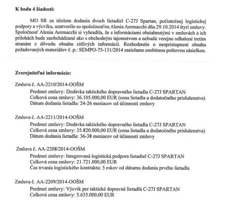 Všetko, čo nám chce ministerstvo povedať o nákupe za 99 miliónov eur