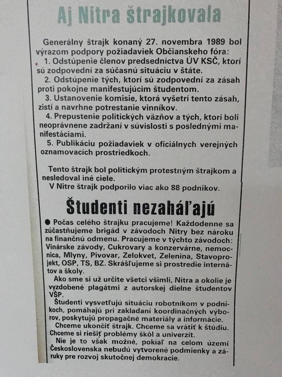 Študenti počas štrajku