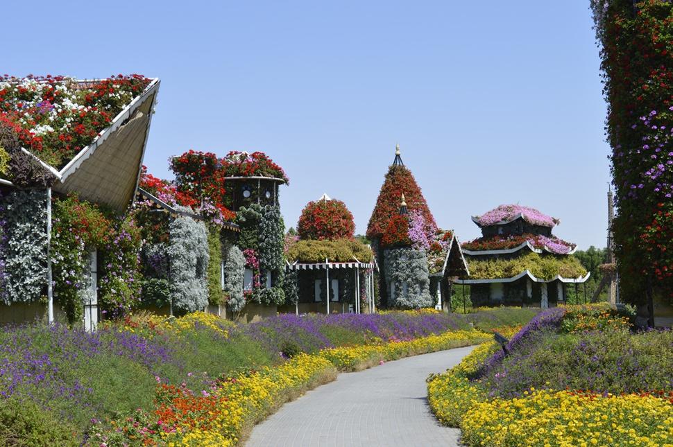 Romantická ulička v Dubai Miracle Garden