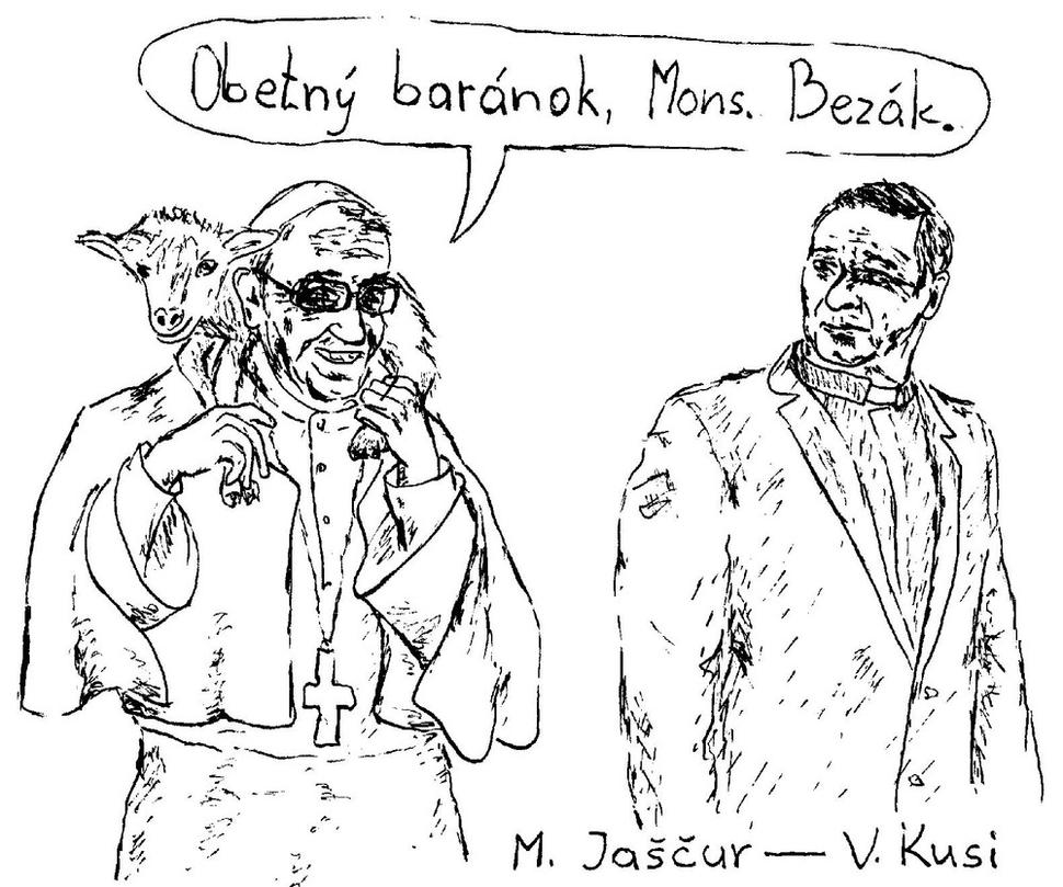 papa Francesco, mons Bezák, obetny baránok