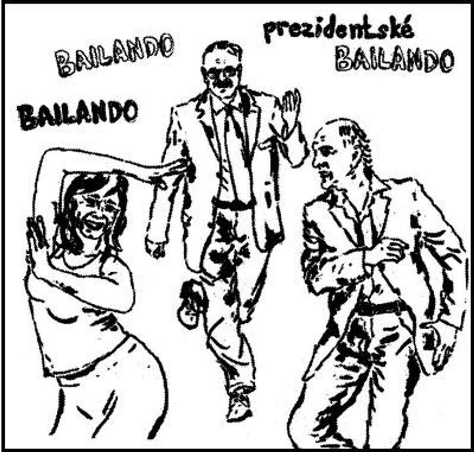 kandidáti na prezidenta tancujú bailando
