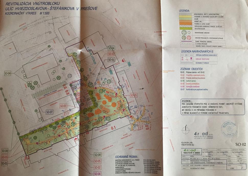 projekt revitalizácie vnútrobloku Štefánikova - Hviezdoslavova