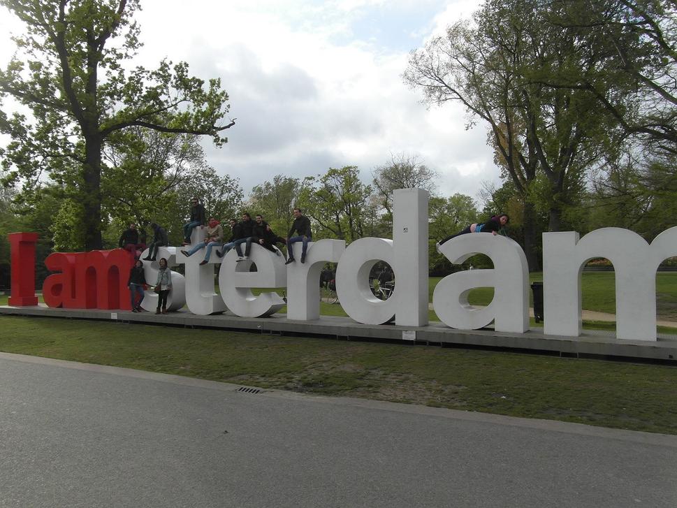 Nápis I amsterdam vo Vondelparku