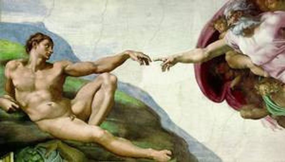 Michelangelo Buonarotti - Stvorenie Adama