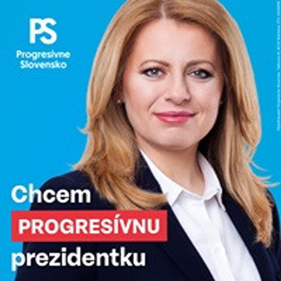 Podpredsedníčka politickej strany Progresívne Slovensko a kandidátka na prezidenta SR Zuzana Čaputová