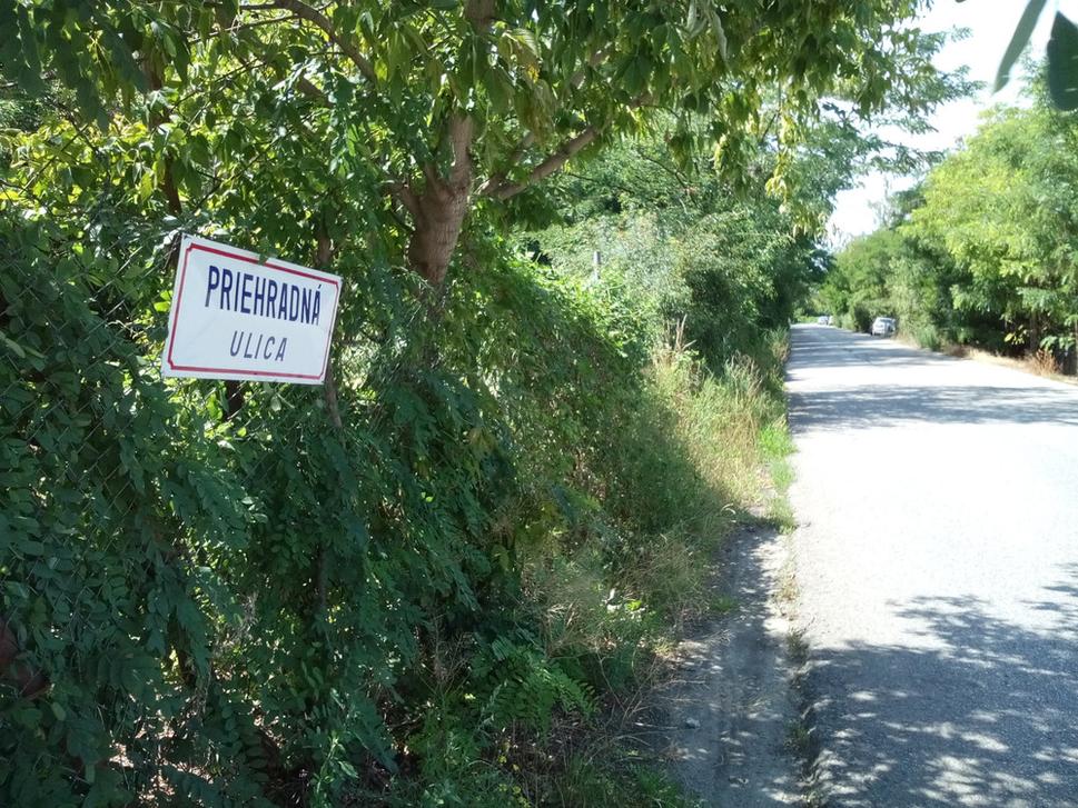 priehrada bývalého ramena, v súčasnosti slúžiaca ako cestná komunikácia