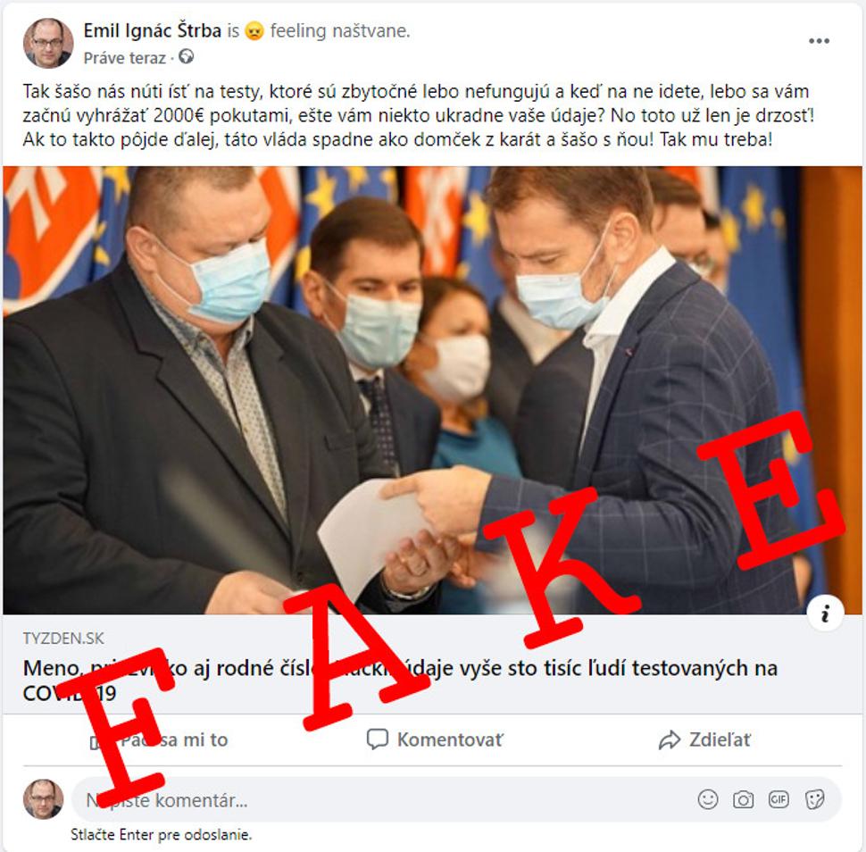 Ako môže vyzerať falošná správa vytvorená za pár minút?