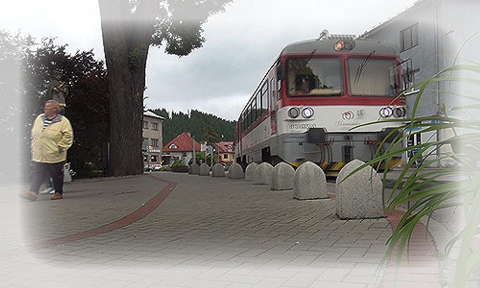 trať cez mesto
