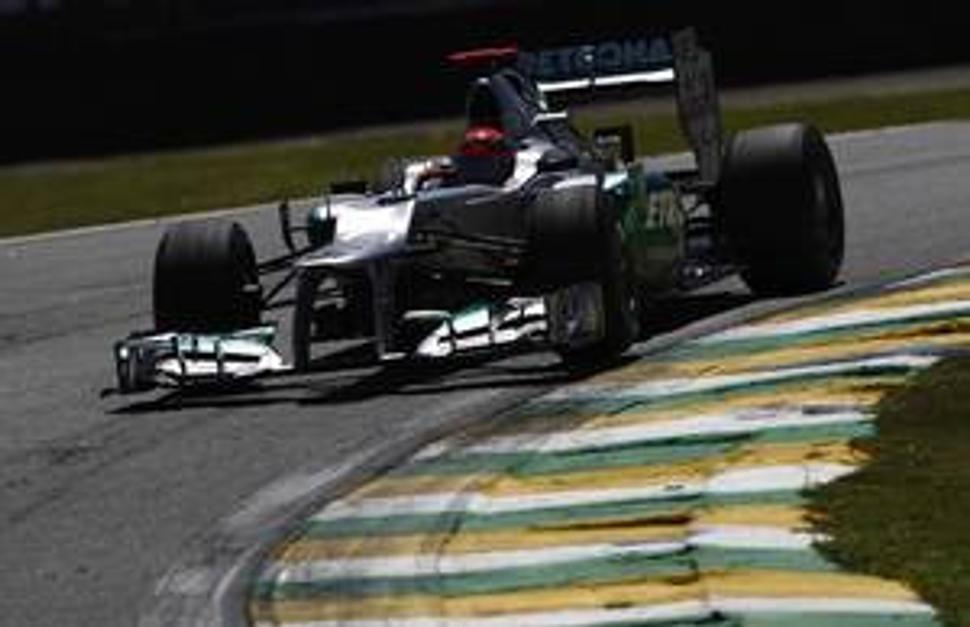 Michael Schumacher počas veľkej cene Brazílie 2012