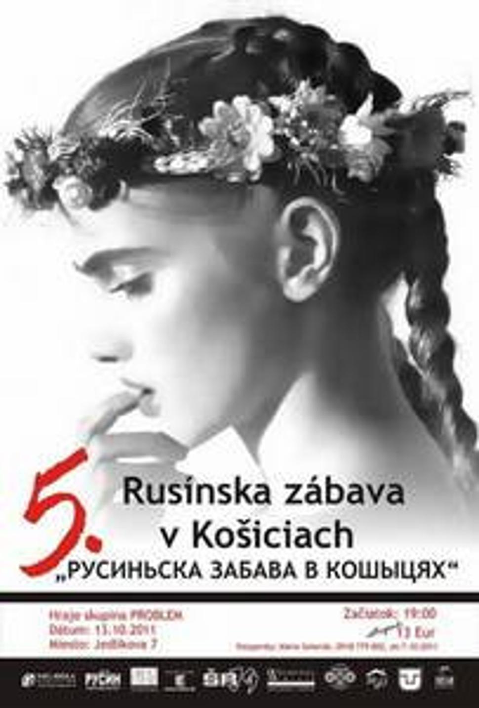 Plagát 5. Rusínskej zábavy v Košiciach