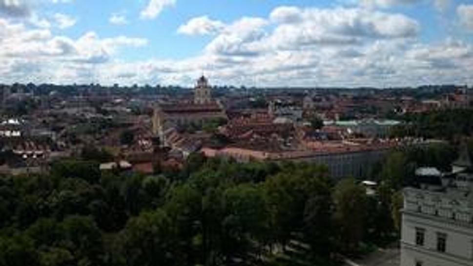 Výhľad na staré mesto Vilniusu z Gedimino Tower