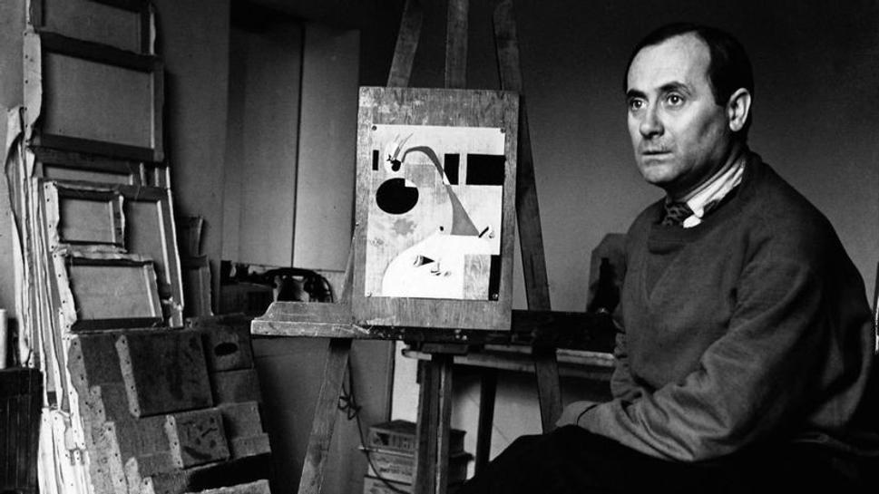• Joan Miró i Ferrà v parížskom ateliéri, rok 1938. •