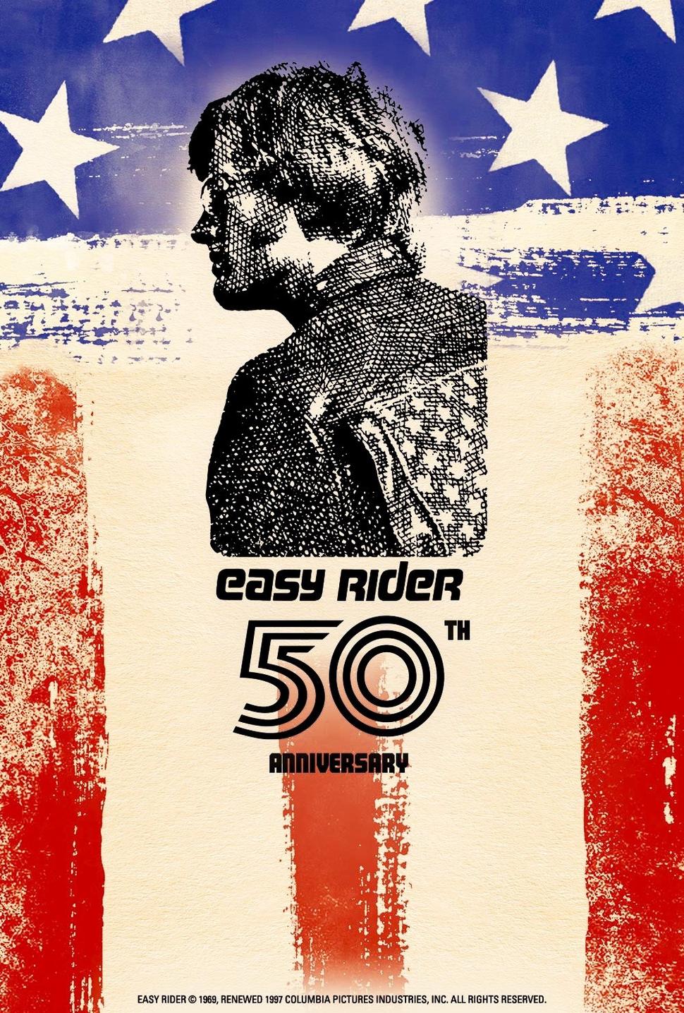 • Plagát k 50. výročiu premiéry filmu Easy Rider. •