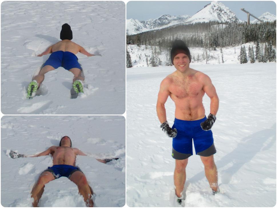 Štrbské pleso a otužovačka