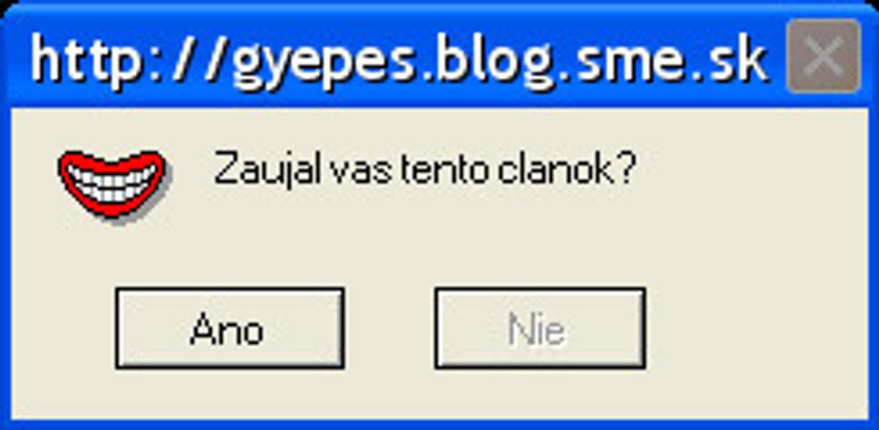 Aj takýto môže byť výsledok.