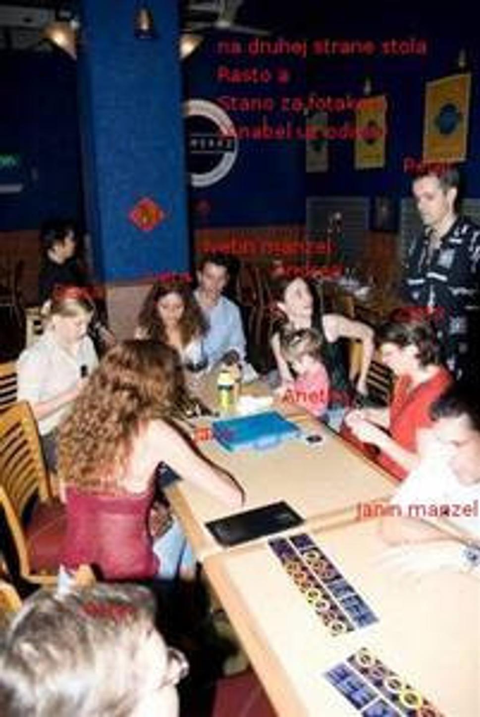 Slováci žijúci v Singapure a ich nedeľa poobede v Brewerkz. (zľava: petrova hlava, Jana, ja, Ivet, jej manžel, Andrea s Anetkou, hore Peter, Zlata, Janin manžel, nevidno Rasťa, Anabel už odišla a za foťákom Stano.)