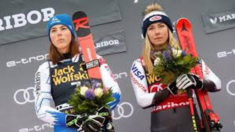 Vľavo Vlhová vpravo Shiffrinová