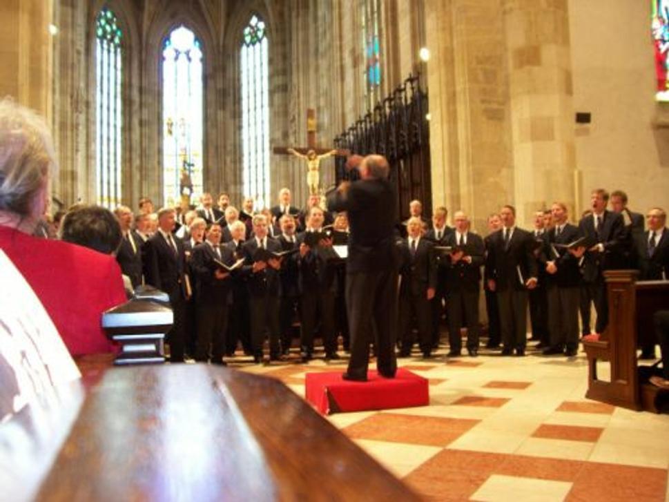 Súbor Mastersingers pri vystúpení