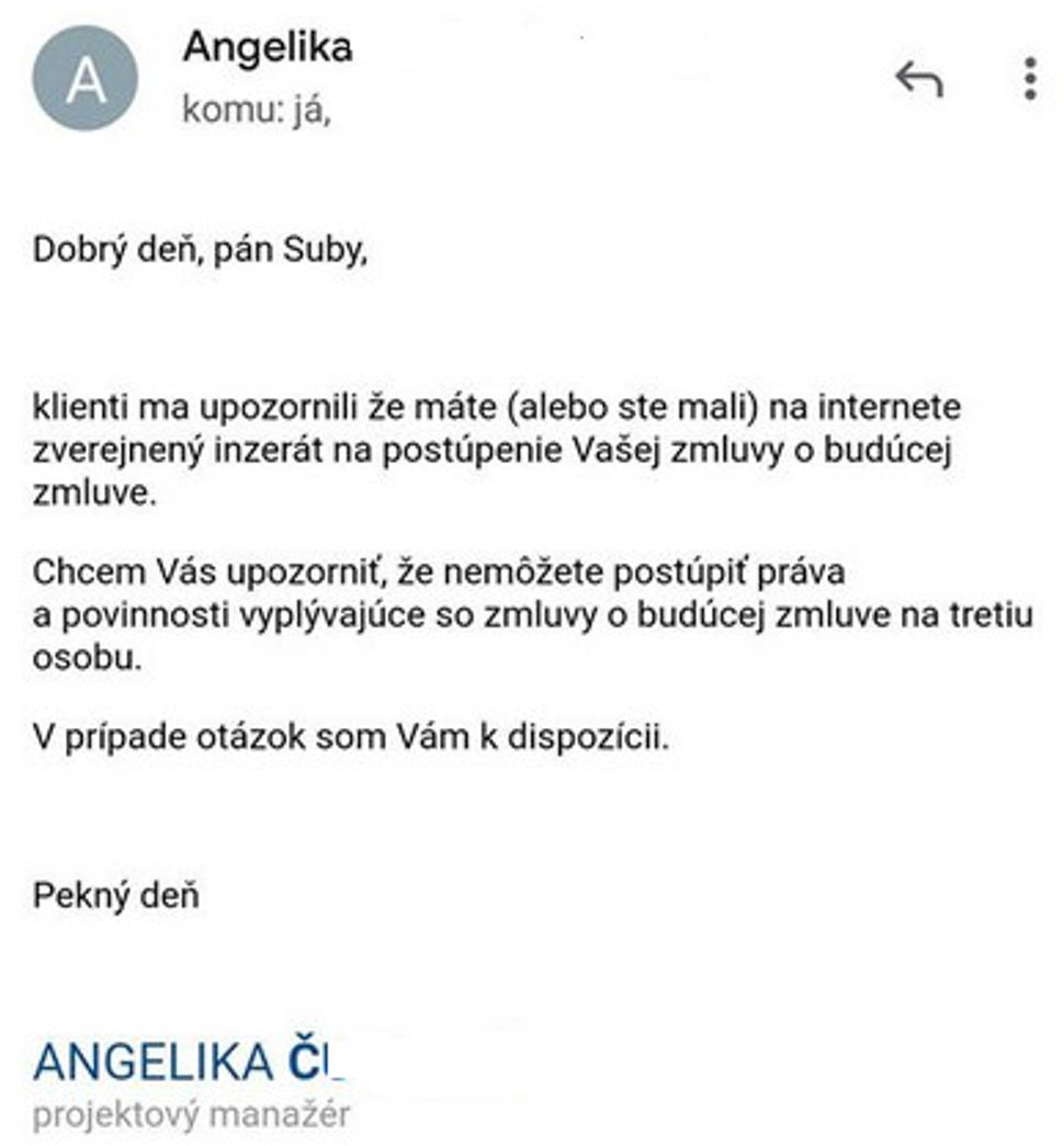 Škoda, že o danom inzeráte vedela len Angelika a klienti