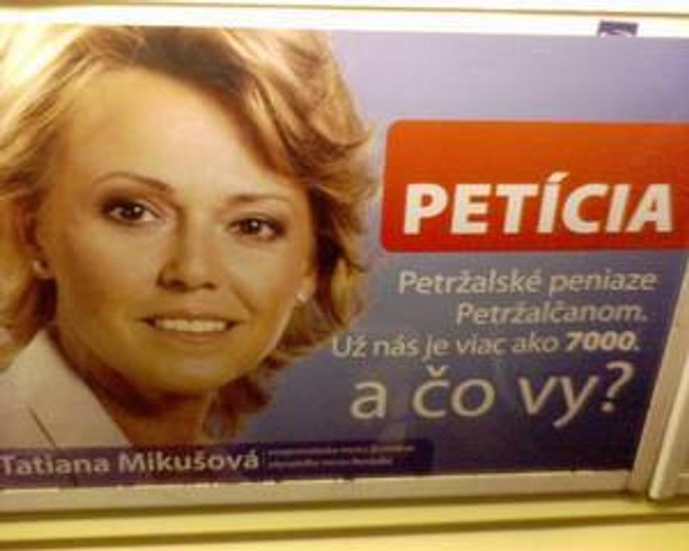 Čo má znamenať tento plagát?